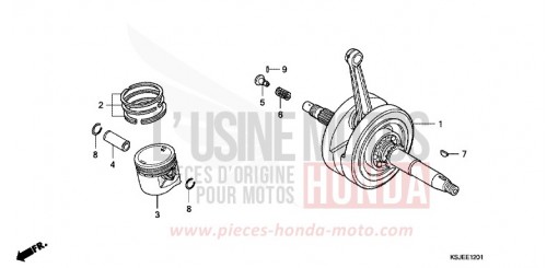 CRANKSHAFT/PISTON (CRF100F) CRF100FA de 2010